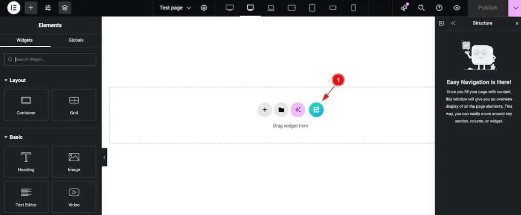 Find the Elementor template icon - BdThemes