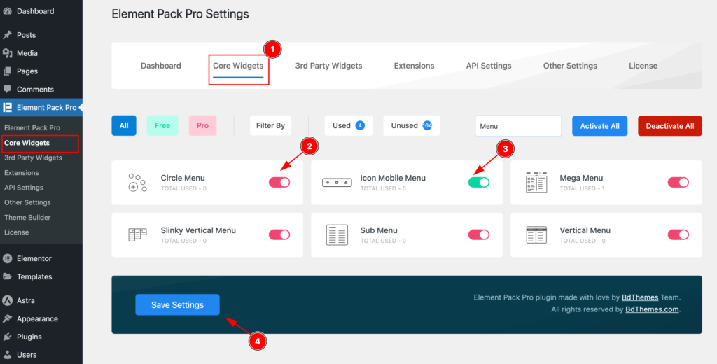 core widgets - BdThemes