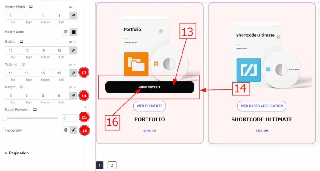 How to use the EDD Beauty Grid widget by Ultimate Store Kit 19 Action Button View Details 04 2 - BdThemes
