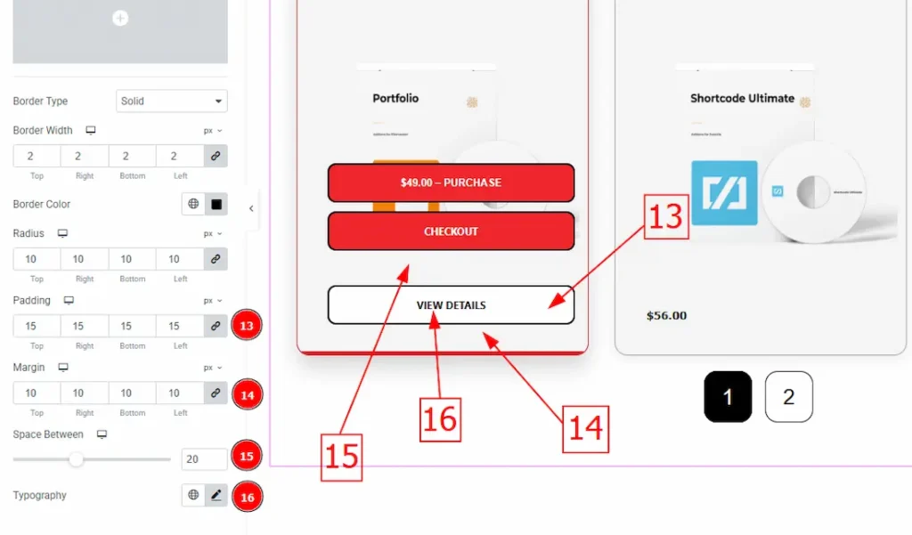 How to use the EDD Trendy Grid widget by Ultimate Store Kit 20 Action Button View Details 04 3 - BdThemes