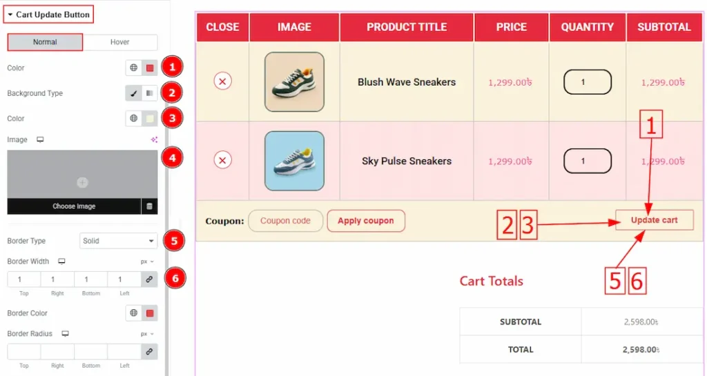 Cart Update button Normal 01 - BdThemes