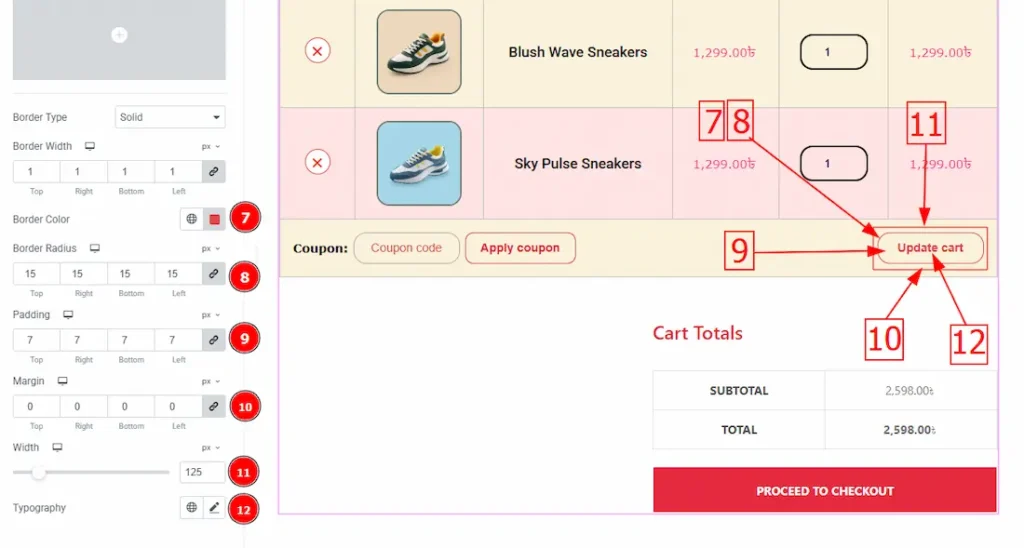 Cart Update button Normal 02 - BdThemes