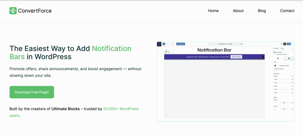 Notification Bar by ConvertForce scaled 1 - BdThemes
