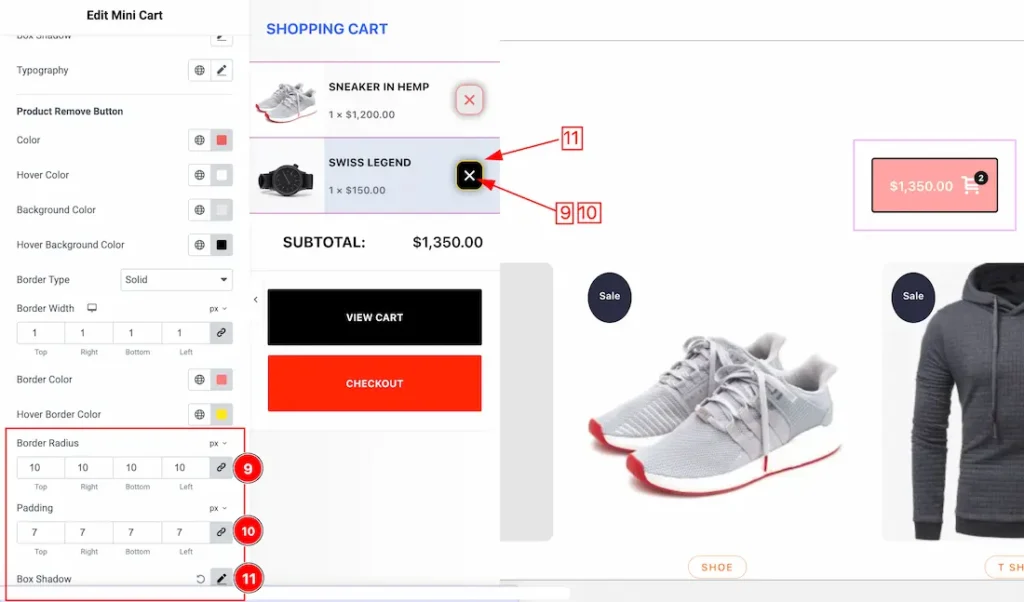 Product Remove Button2 - BdThemes