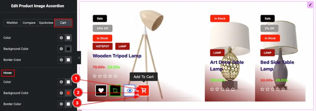 action button cart hover - BdThemes