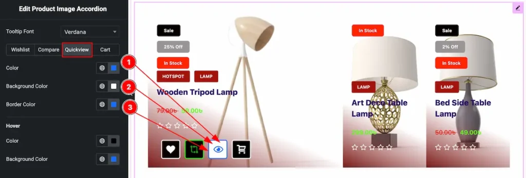action button quick view - BdThemes