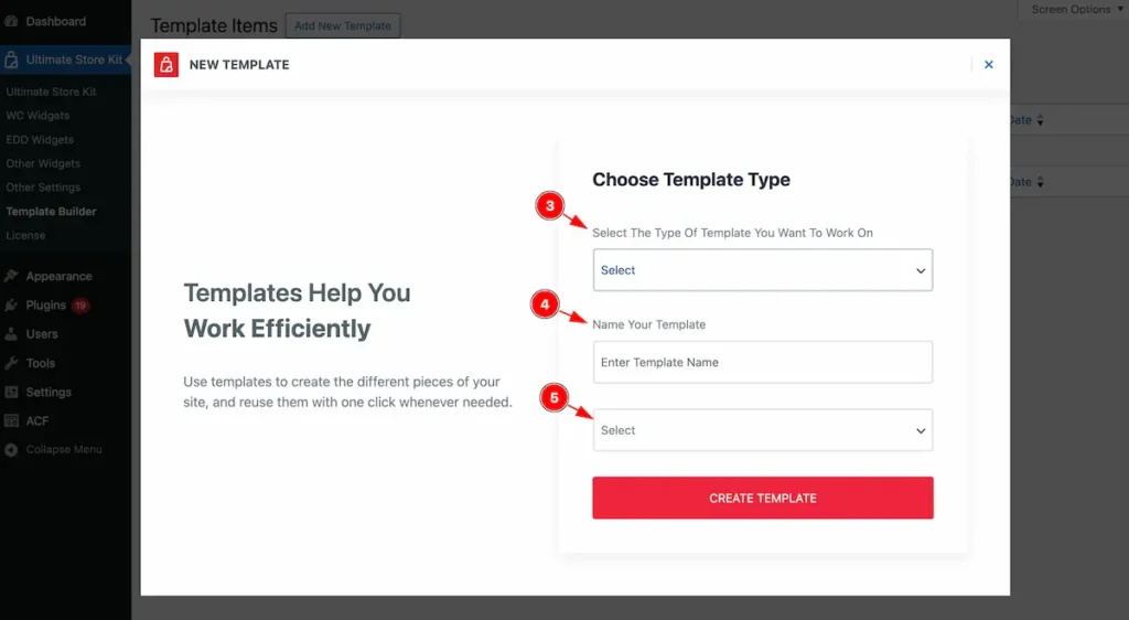 How to create Single Product Page by Ultimate Store Kit Pro 3 select template library 2 intro - BdThemes