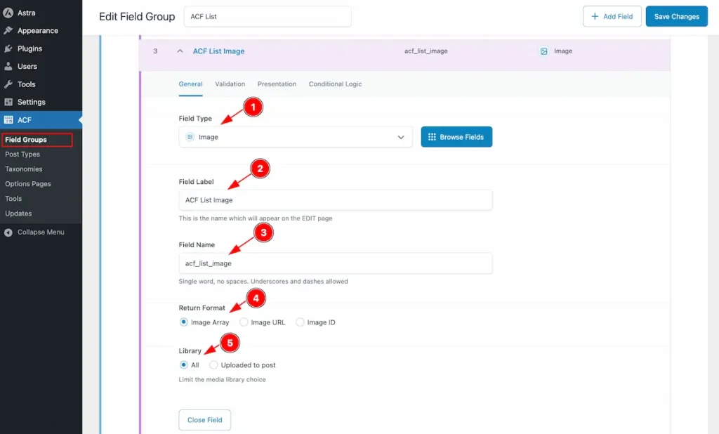 How to use ACF List Widget by Element Pack Pro 7 ACF List Image sub - BdThemes