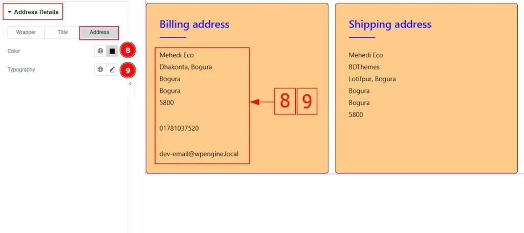 Address Details Address - BdThemes