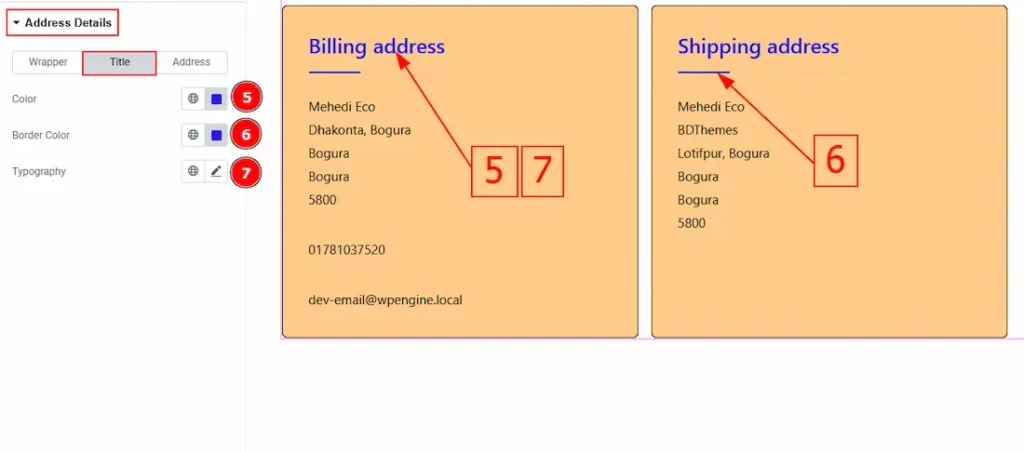Address Details Title - BdThemes