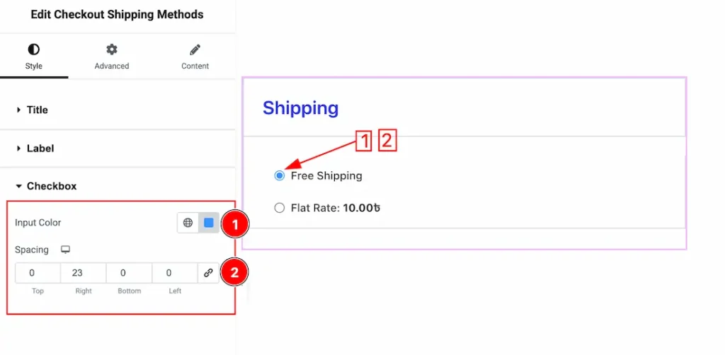 How to use the Checkout Shipping Method widget by Ultimate Store Kit 5 checkbox - BdThemes