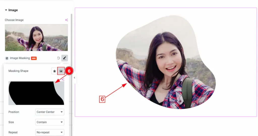 How to use the Image Masking Extension By Element Pack Pro 7 shape type image - BdThemes
