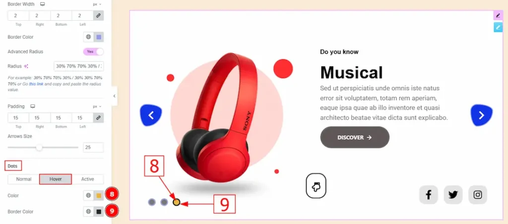 Dots Hover - BdThemes