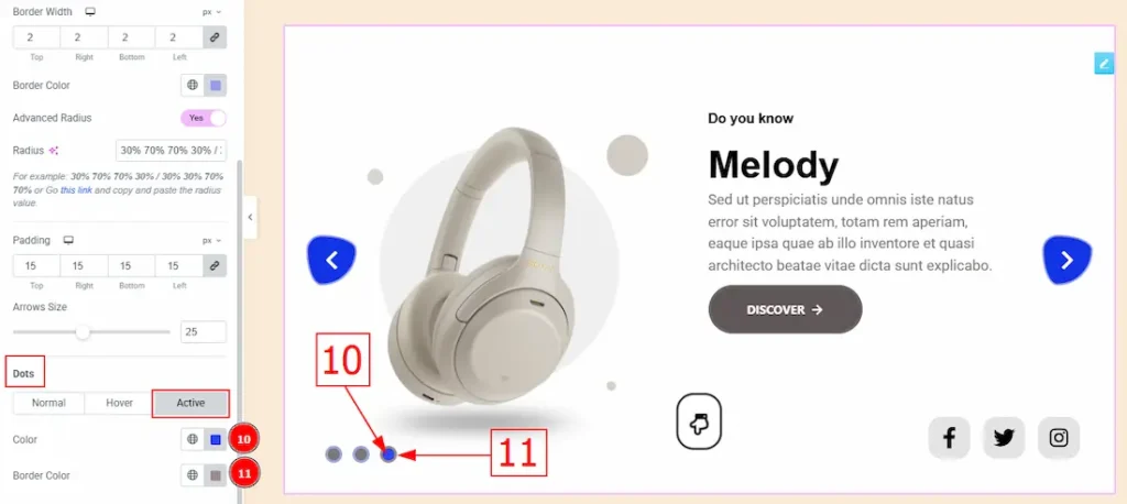 Dots active - BdThemes