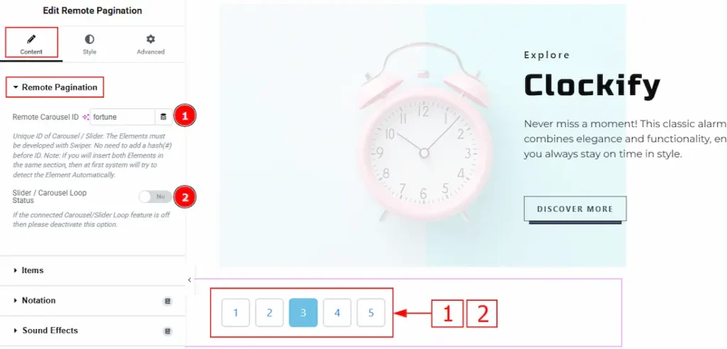 Remote Pagination Section