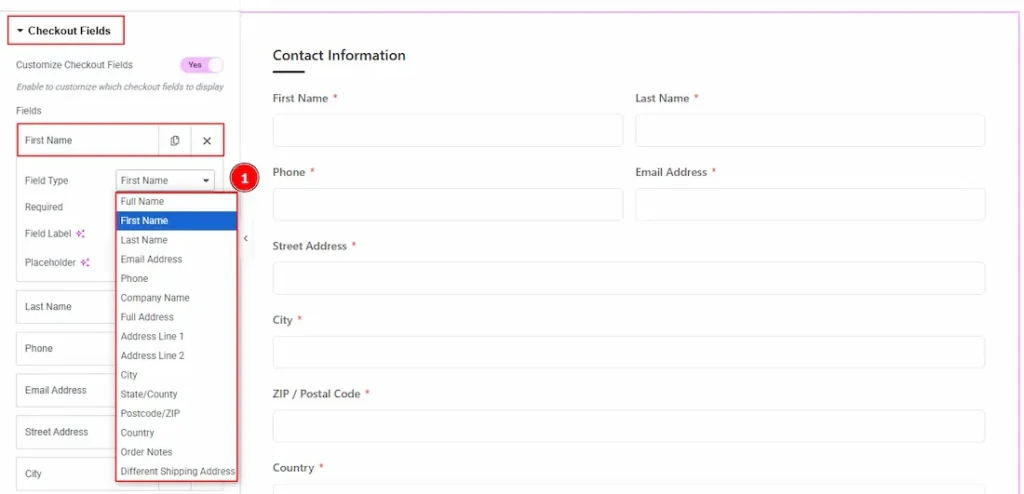 Checkout Fields First Name 01 - BdThemes