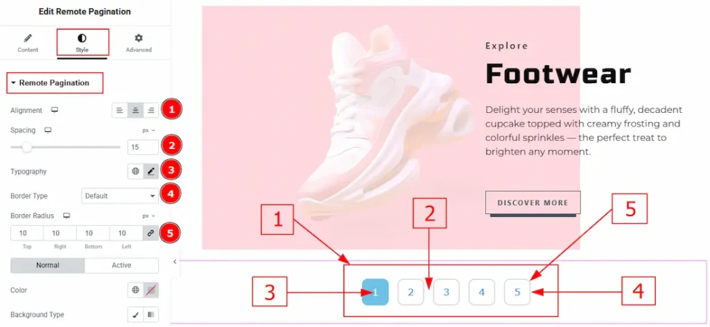 Remote Pagination Section