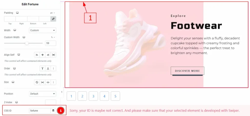Set CSS ID for the Slider