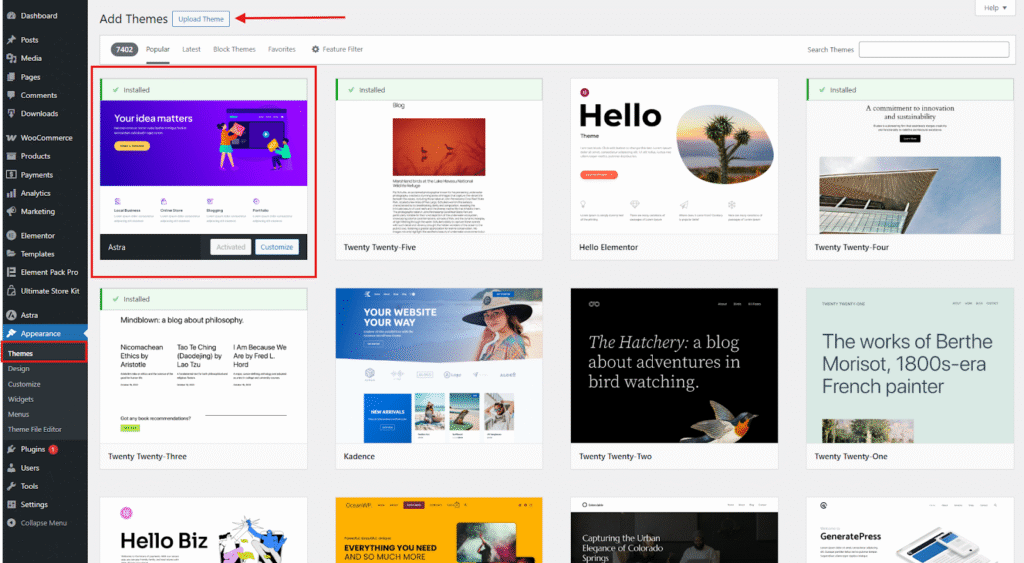 Install the Theme
