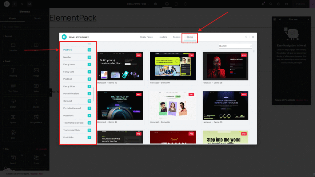 just scroll the left side bar