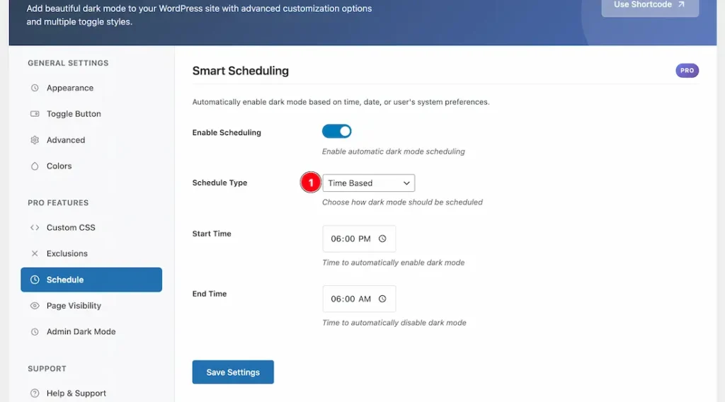 Schedule Section