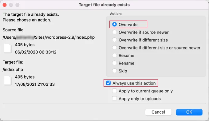 Upload the zip file in and enable overwrite for your theme