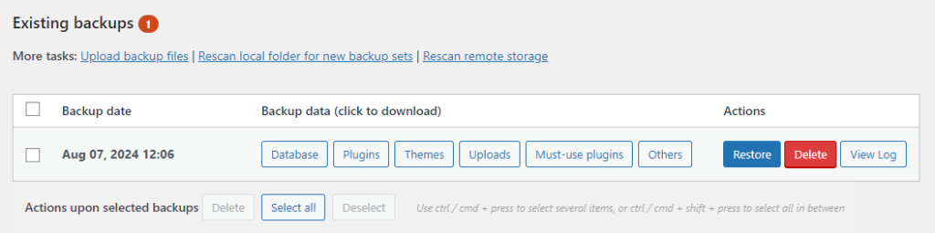 after the backup process is done, click on Restore to undo theme editor changes