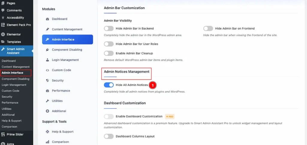 Admin Interface Admin notice - BdThemes