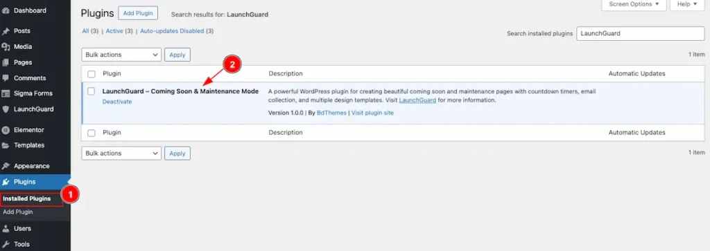 Check activate plugins - BdThemes