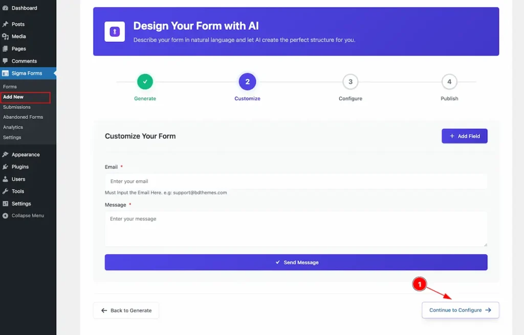 Cotinue to Configure - BdThemes