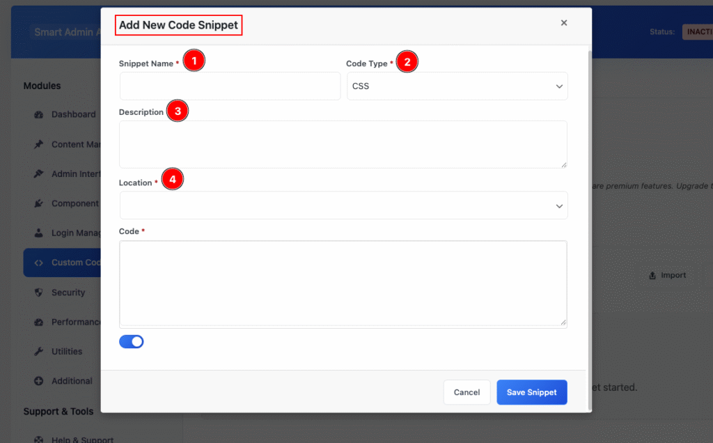 Custom Code form - BdThemes