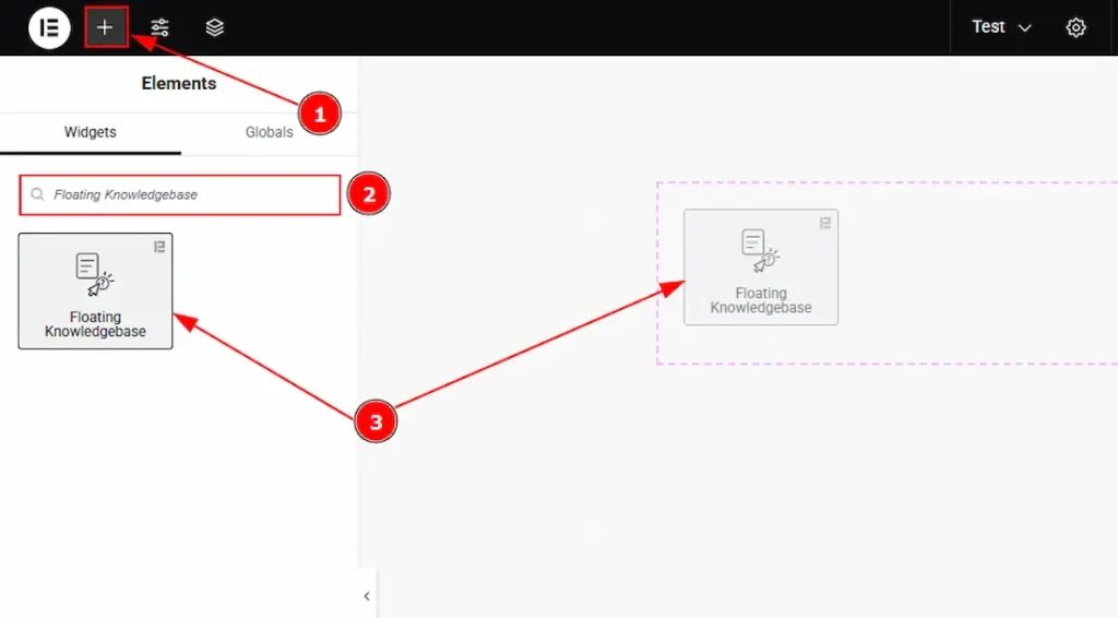Inserting the Floating Knowledgebase widget