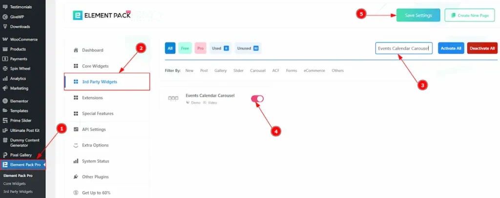 Enable The Events Calendar Carousel