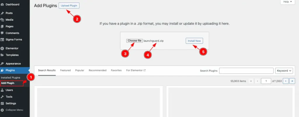 Install Launchguard Plugin
