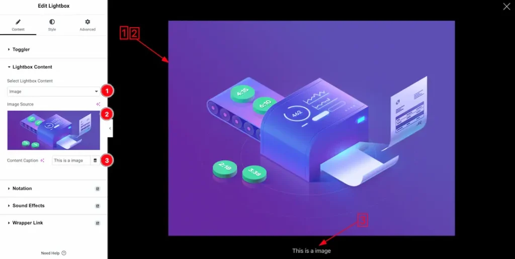 Lightbox Content Type- Image