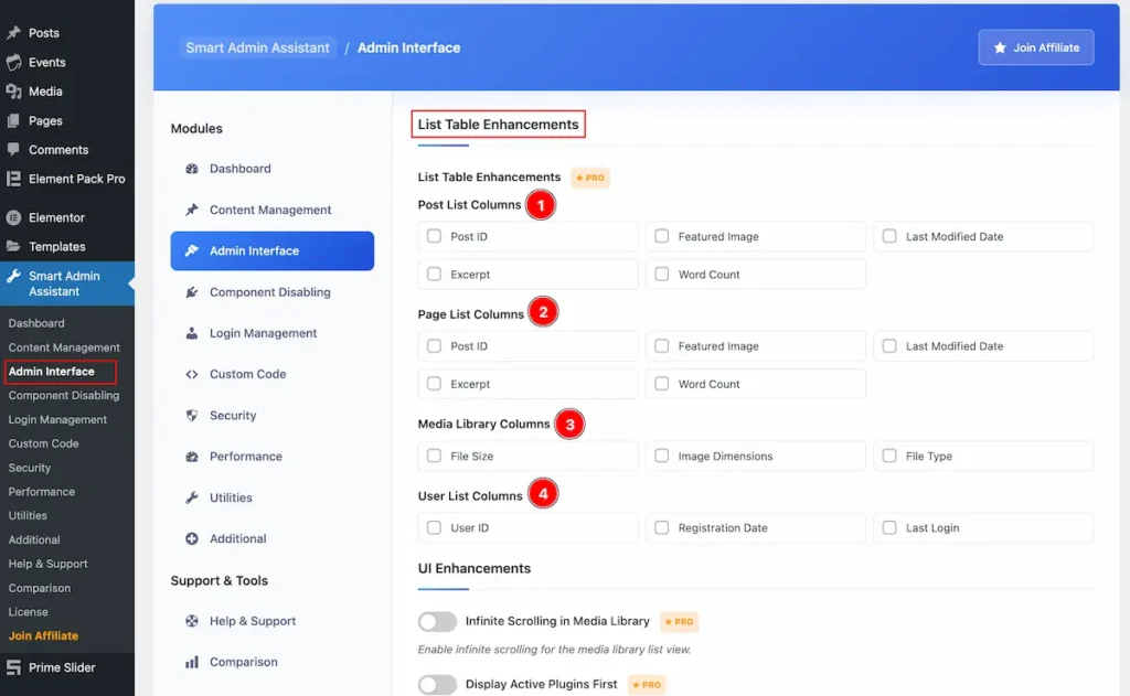 List Table Enhancements - BdThemes