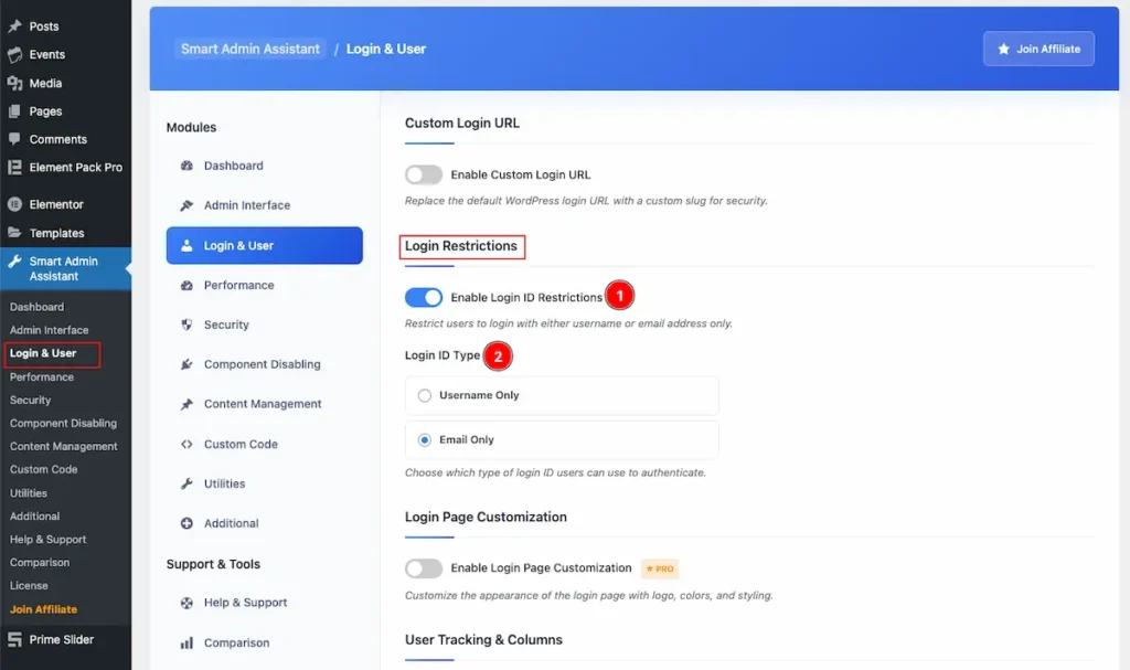 Login Restrictions - BdThemes