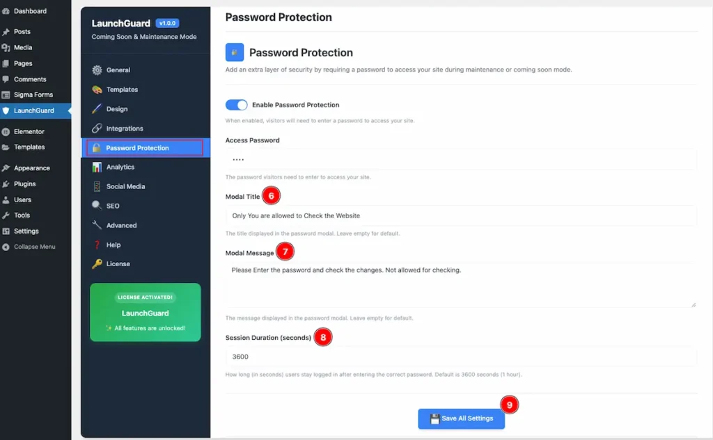 Password Protection 2 - BdThemes