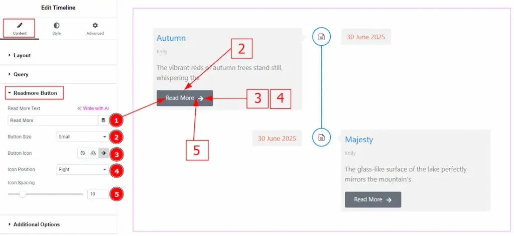Readmore Button Section