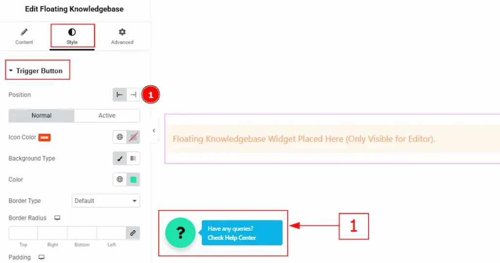 Trigger Button Section