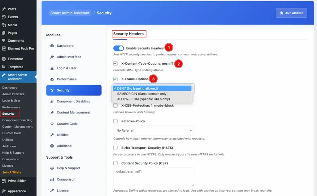 Security Header - BdThemes