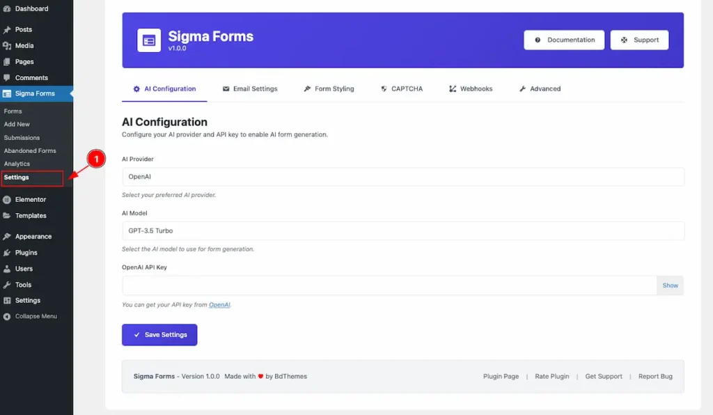 Settings - BdThemes