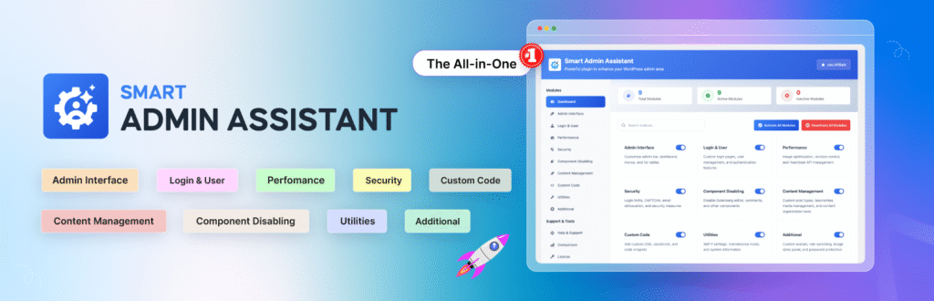 Smart Admin Assistant Plugin for WordPress