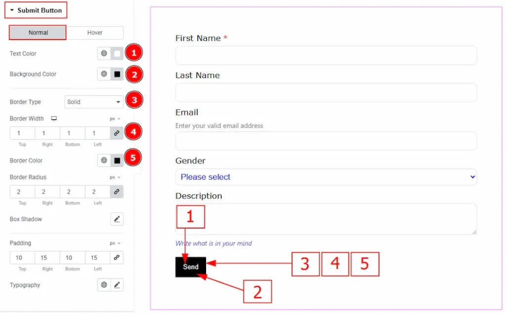 Submit Button Section
