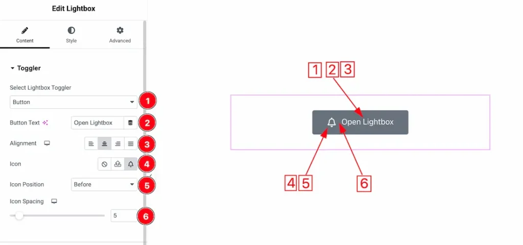 Toggler Type- Button