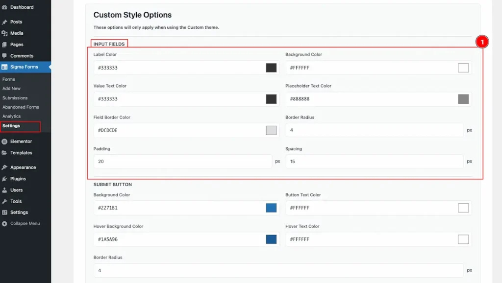 custom input fields - BdThemes
