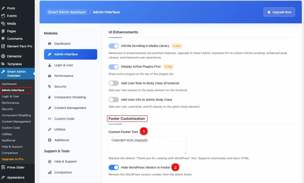 footer customization - BdThemes