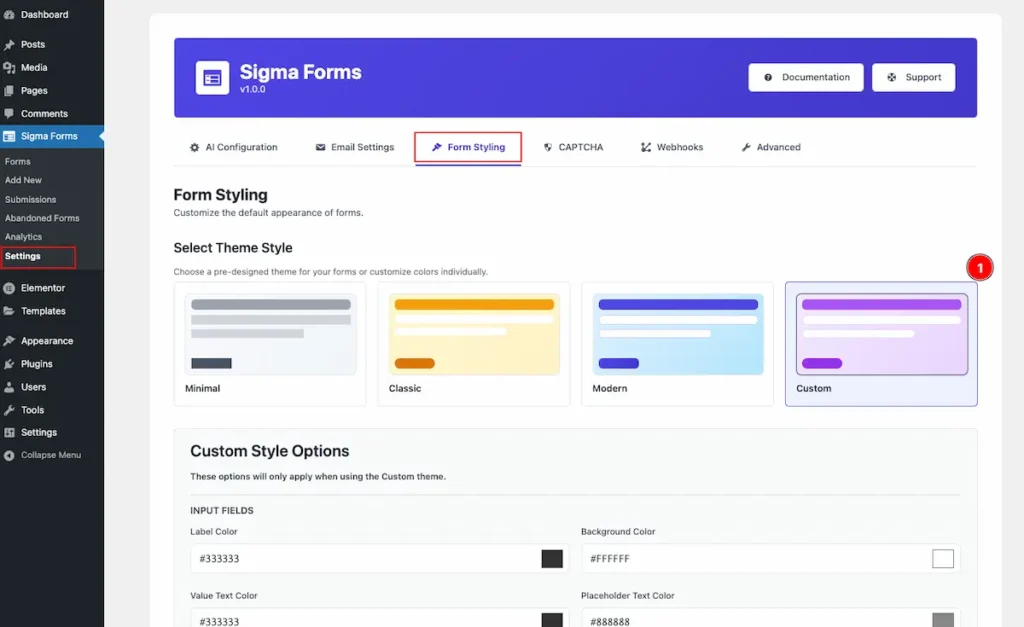 form styling custom - BdThemes