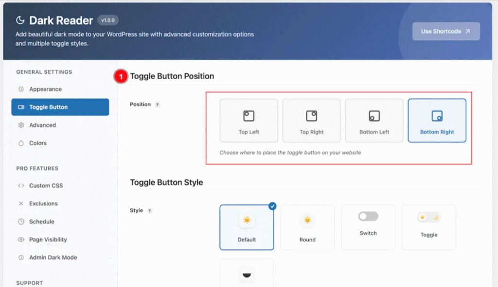 Choose the Best Toggle Button Position for Your Website