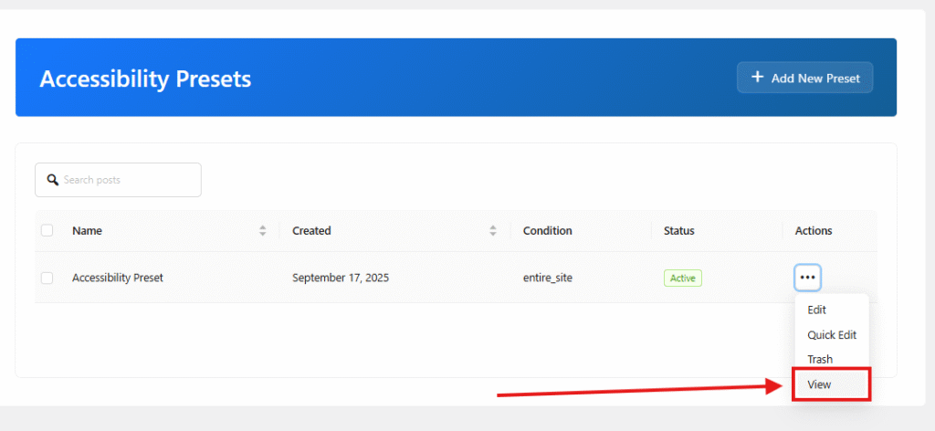 view accessible profile